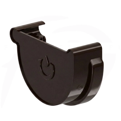 Denko prawe PVC ⌀ 100 firmy KROP kolor ciemny brąz